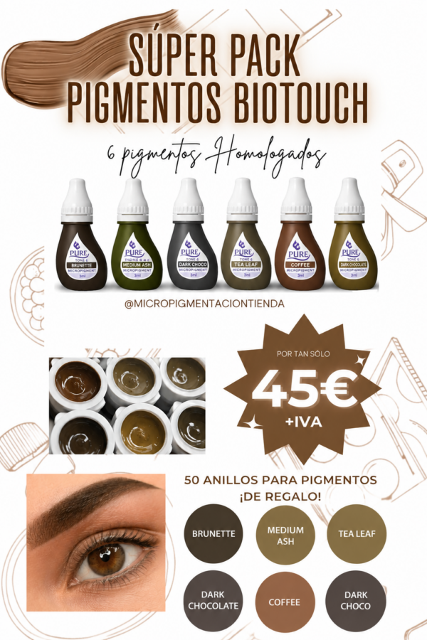 PACK PIGMENTOS HOMOLOGADOS MICROPIGMENTACIÓN CEJAS