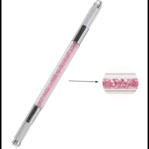 PLUMA MANUAL MICROBLADING DOBLE MORADO-ROSA