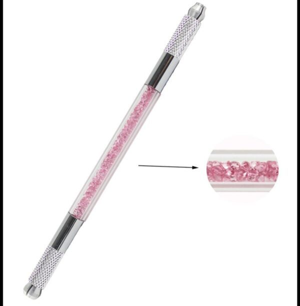 PLUMA MANUAL MICROBLADING DOBLE MORADO-ROSA