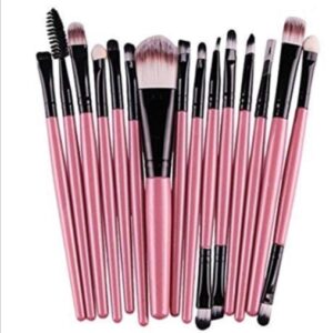 SET DE 15 PINCELES DE MAQUILLAJE PARA CEJAS,OJOS Y LABIOS