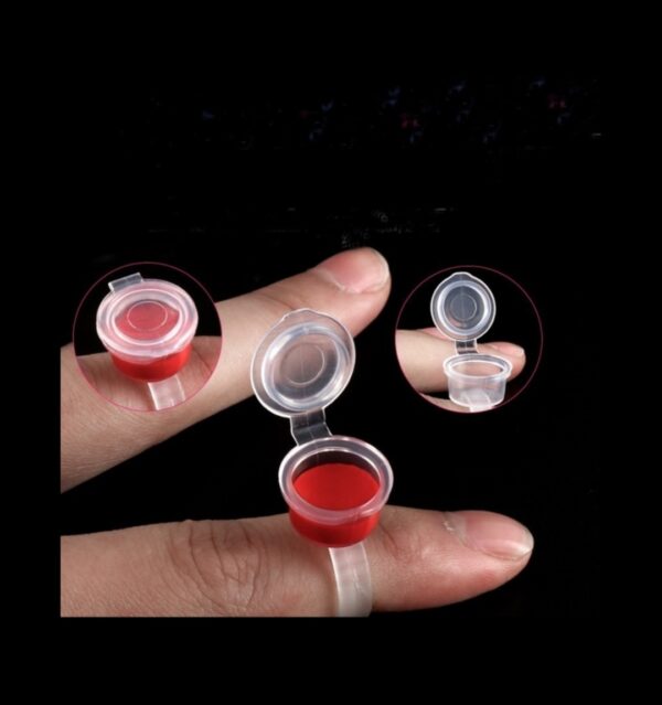 25 ANILLOS PORTA-PIGMENTOS CON TAPA DE SILICONA