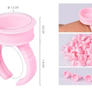 25 ANILLOS PORTAPIGMENTO COLOR ROSA
