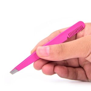 PINZA DE DEPILAR PROFESIONAL DE ACERO INOXIDABLE CON PEINE